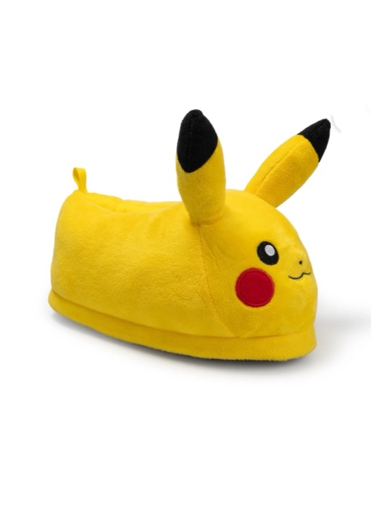 Ground Up Other - Pokemon Pikachu Kids Plush Character Slippers in Bright Yellow